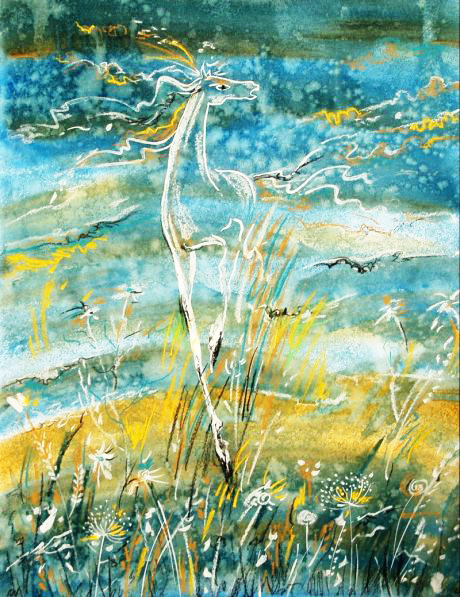 «Вітер». 2005. Папір, акварель